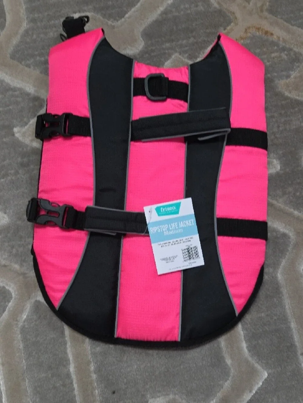 Frisco Pink Ripstop Dog Life Jacket - Medium